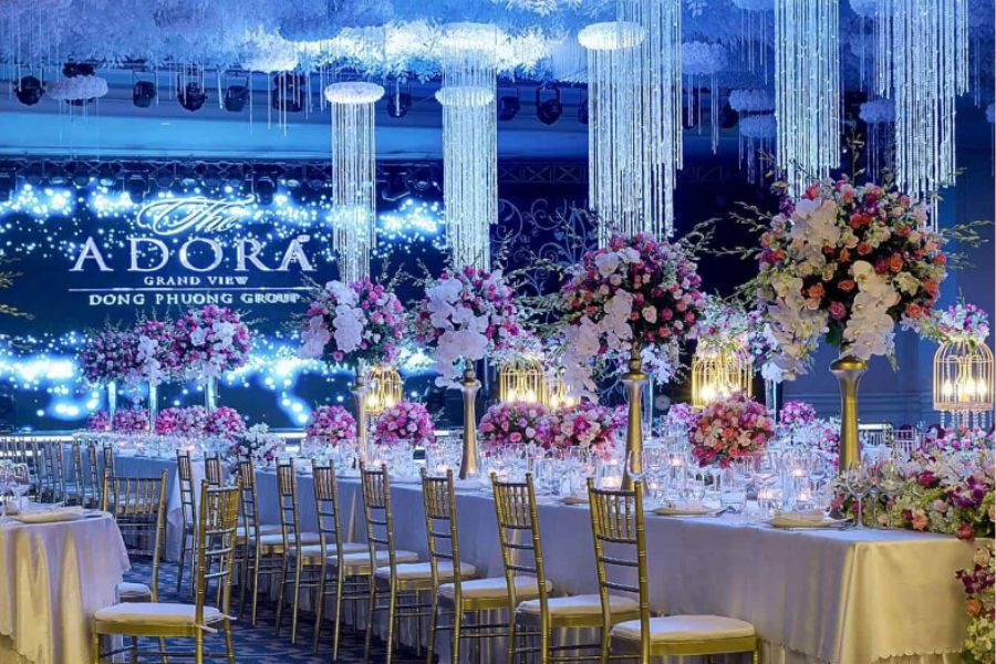 Thiết kế tiệc cưới sang trọng