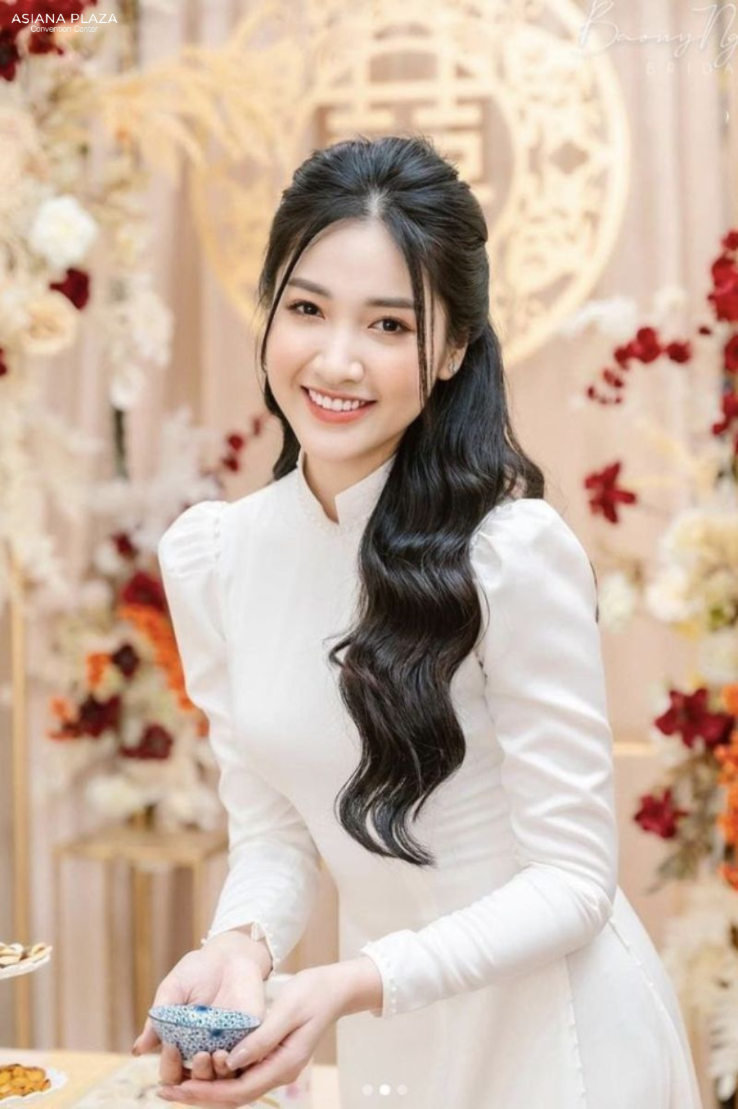 tóc cho cô dâu mặc áo dài