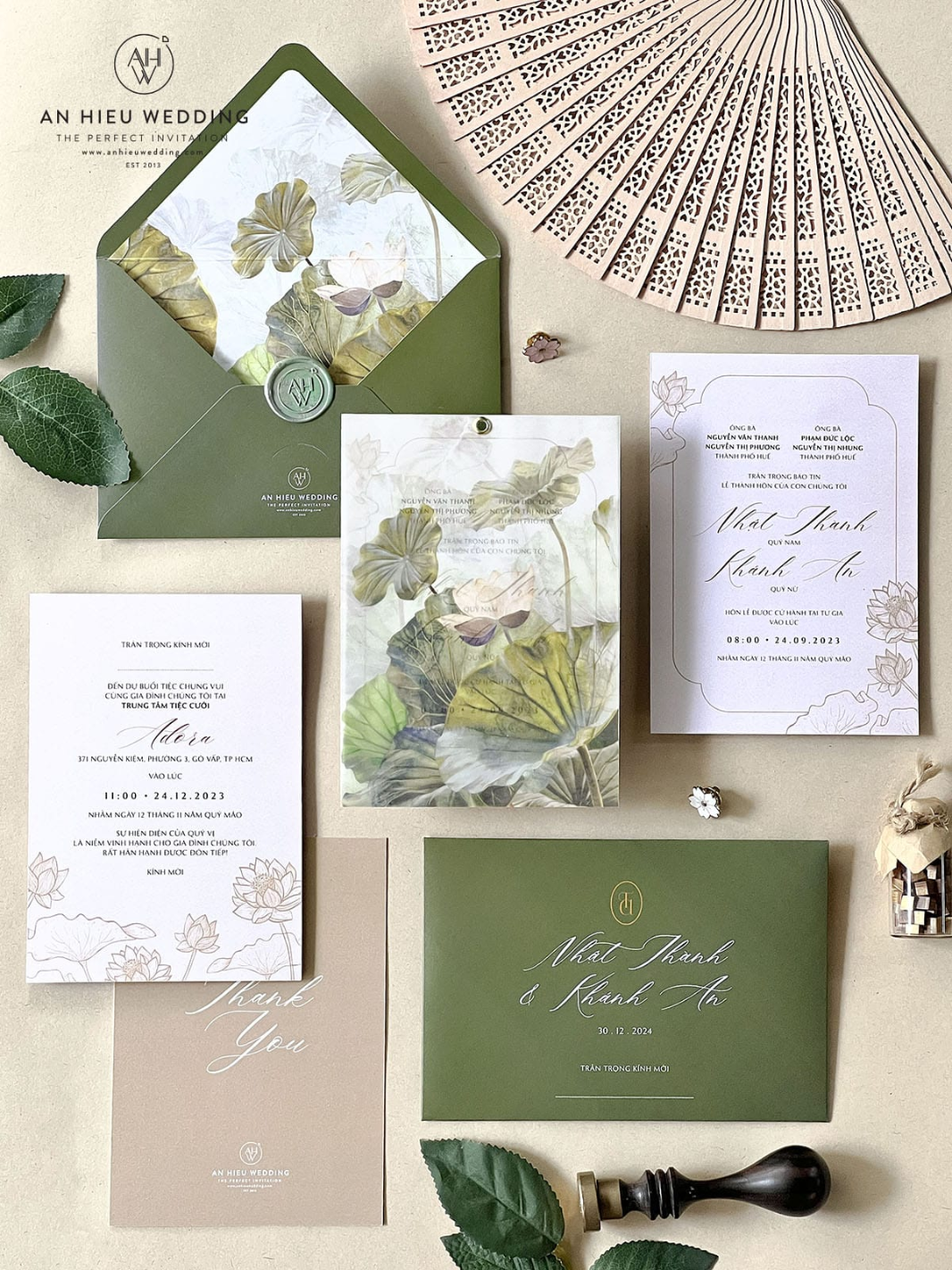 mẫu thiệp cưới màu nước