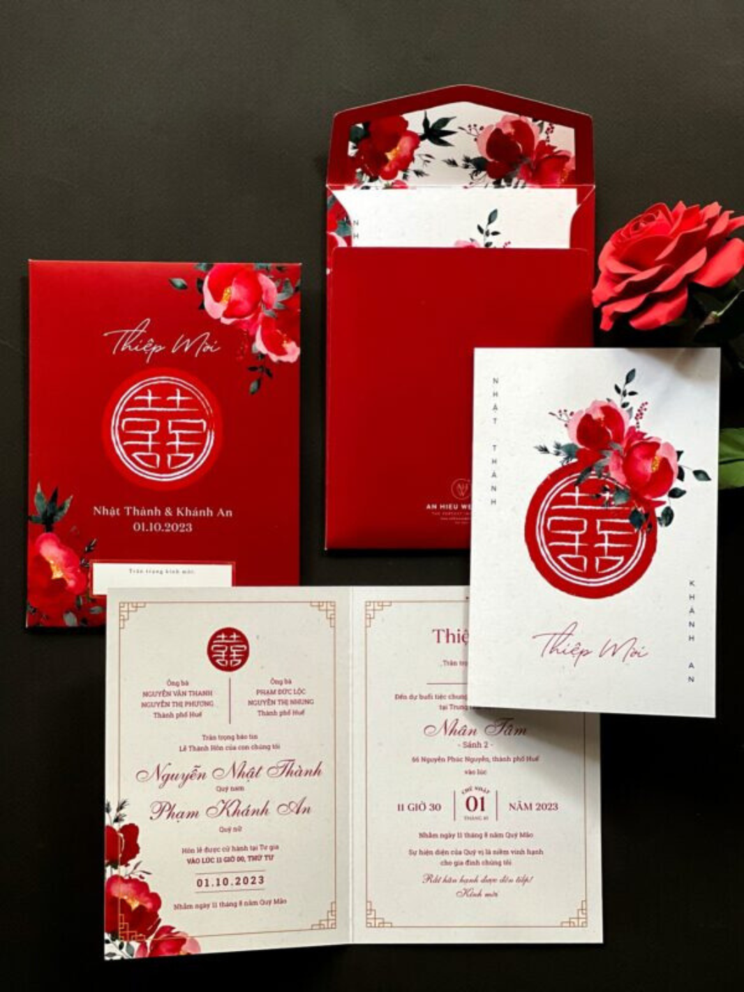 mẫu thiệp cưới truyền thống