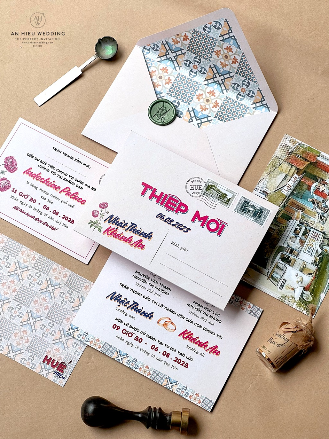 mẫu thiệp cưới vintage