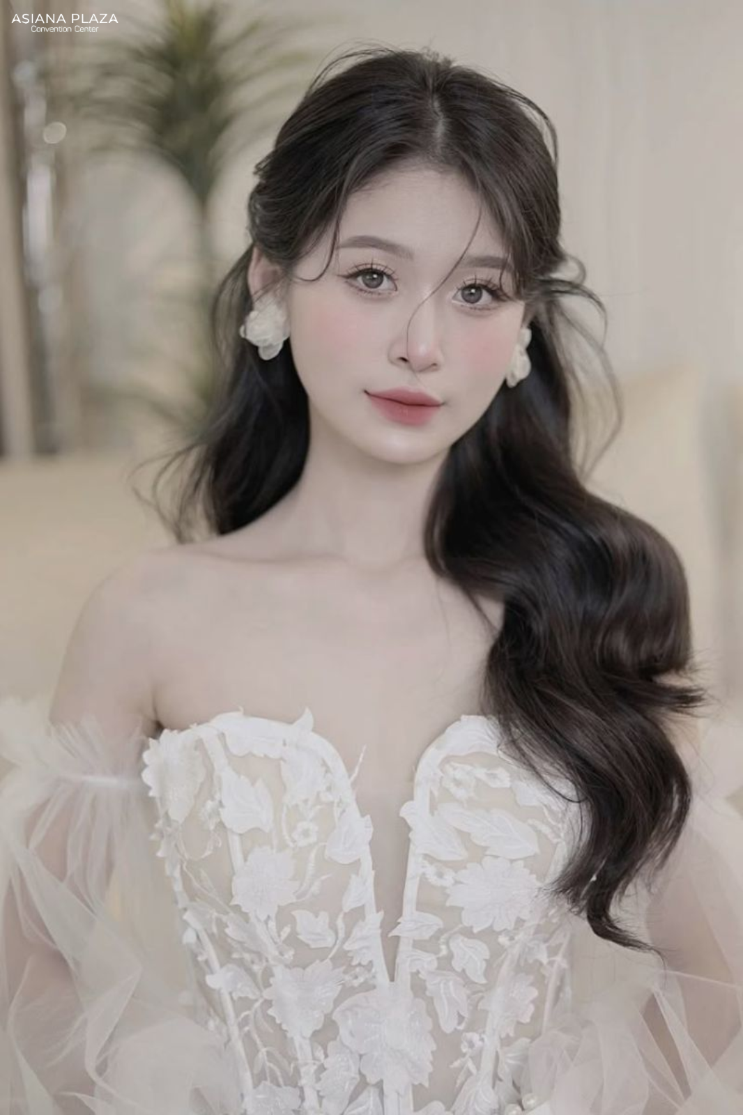 tóc uốn xoăn lơi cho cô dâu