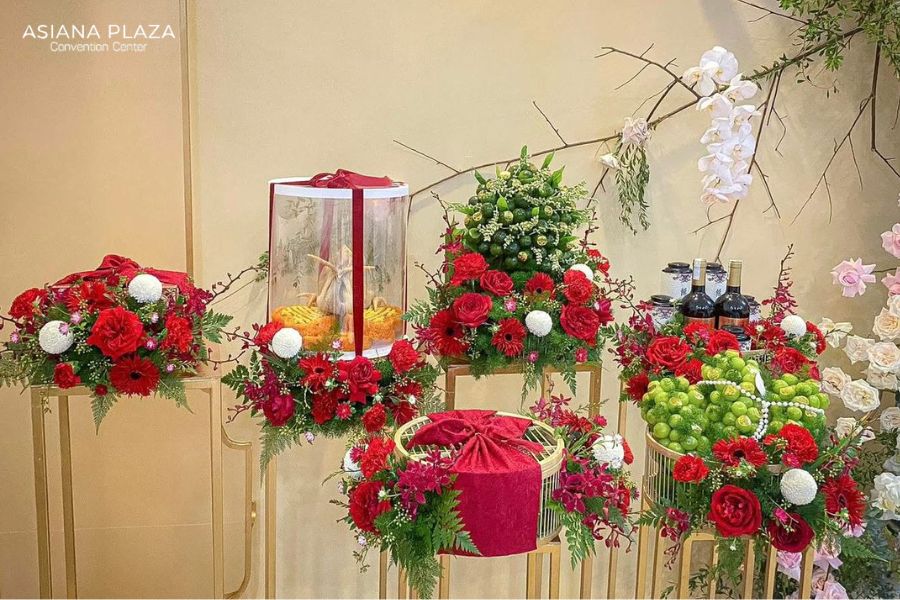 Mâm lễ vật cưới hỏi truyền thống