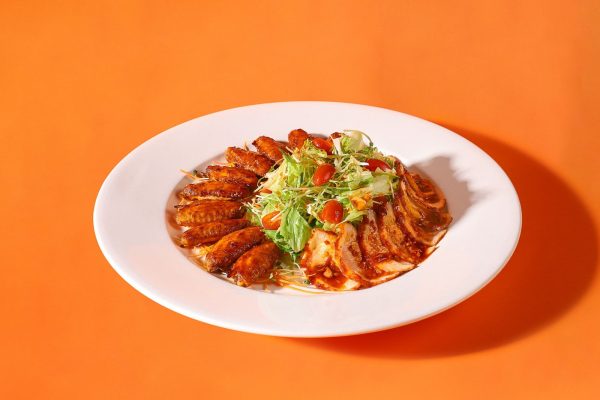 Món xà lách nọng heo nướng
