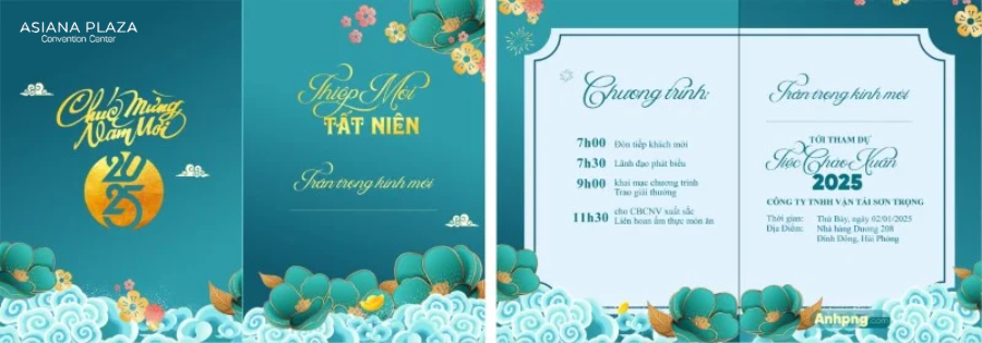 thư mời tiệc tất niên trang nhã