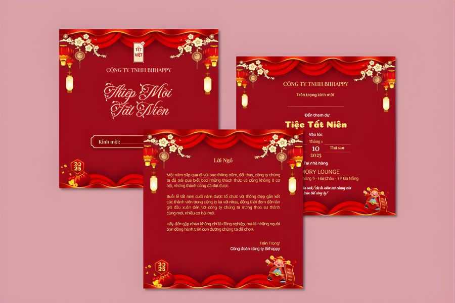 mẫu thư mời tất niên chuẩn