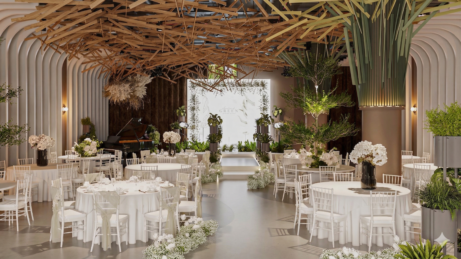 Tiệc cưới sân vườn Aqua Jardin