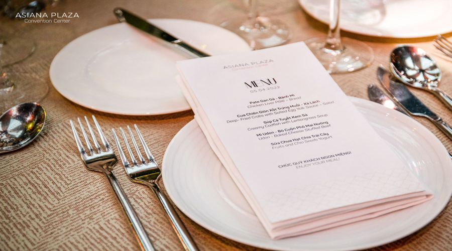 Thực đơn ảnh hưởng giá tiệc cưới 30 bàn