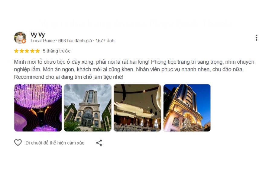 Chia sẻ của khách hàng