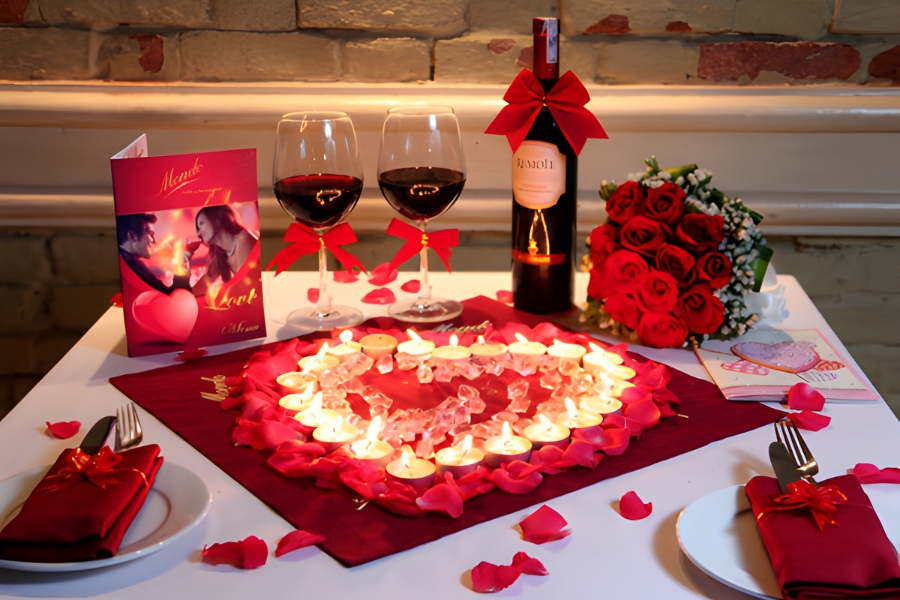  cầu hôn dưới nến và hoa