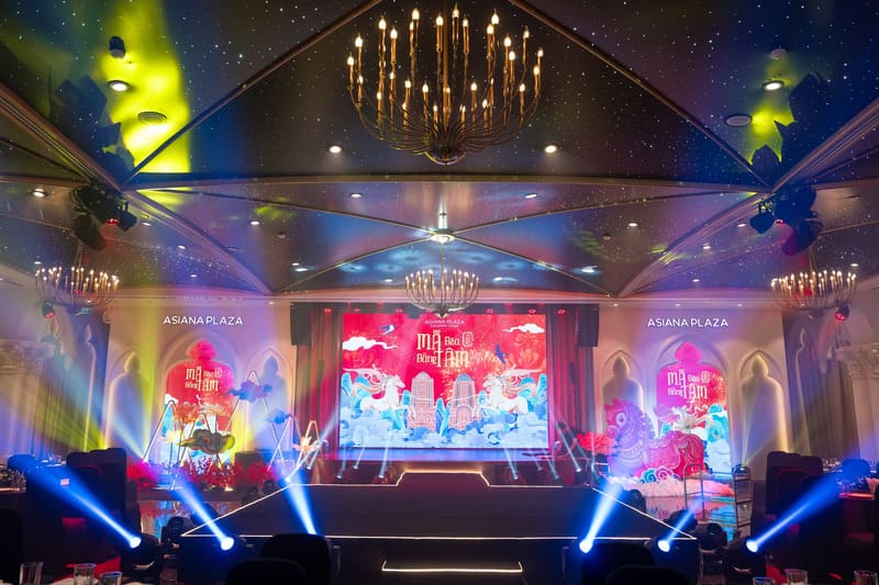 Hệ thống âm thanh ánh sáng và màn hình LED hỗ trợ gala dinner chuyên nghiệp