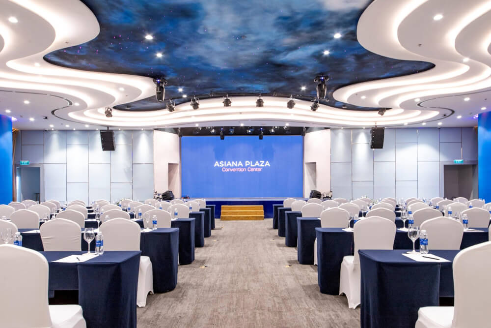 Không gian sảnh hội nghị sang trọng tại sảnh Tulip - Asiana Plaza Bình Thạnh